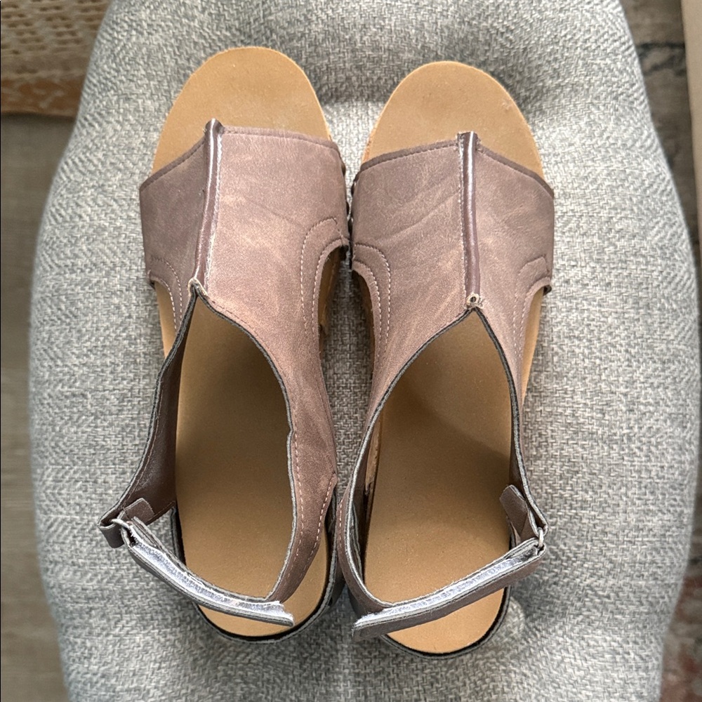 Wedge Sandals-Chocolate Brown